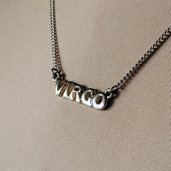 Jewelry - Trendy Silver Tone "Virgo" Zodiac Pendant Necklace